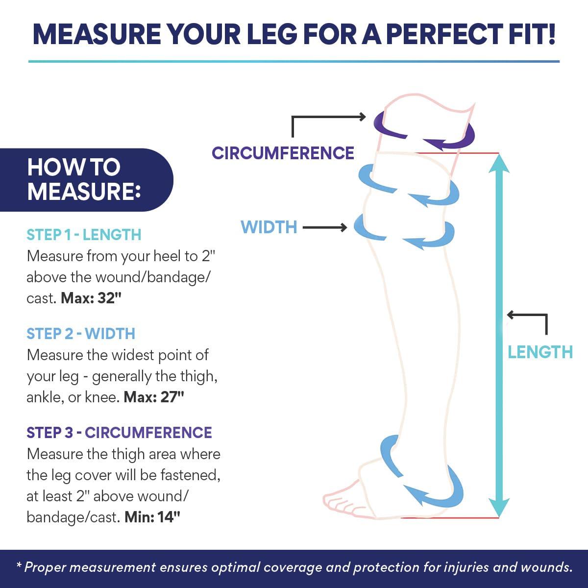 Ultra Cover UltraCover Waterproof Leg Cover For Shower, Cast Shower Cover for Wounds and Bandages, Leg Cast and Injury Protector for Adults, Surgery Recovery Supplies