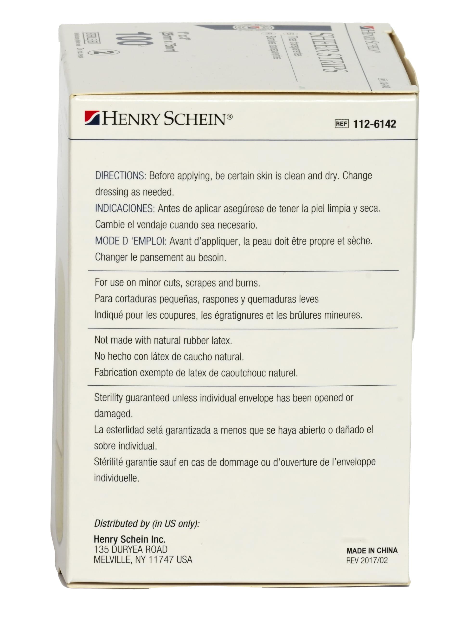 Henry Schein Henry Schein Adhesive Sheer Bandage Strips, 1\" x 3\", Sterile, Box of 100