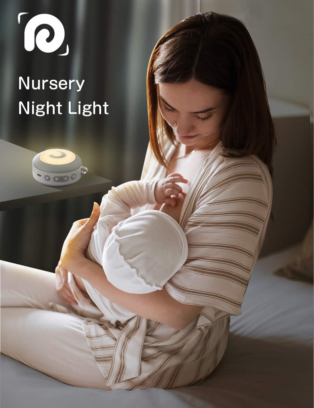 Dreamegg Dreamegg D11 Bundle with D1 White Noise Machine, Sound Machine for Baby Kid Adult, with 24 Calming Sound, Ambient Nightlight, Continuous or Timer, Loud Sleep Machine for Home Nursery Office