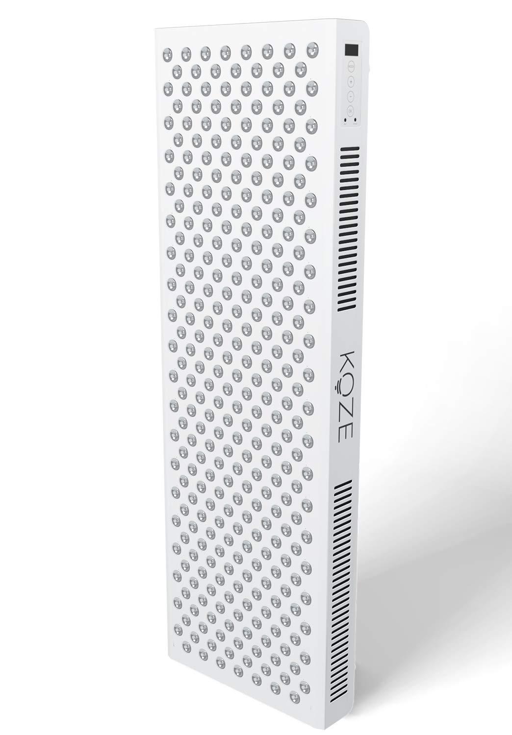 KOZE KOZE Red Light Therapy for Body 1500 watt - 300 Dual LEDs 660 & 850nm Red & Near Infrared NIR Light Therapy Device, Flicker Free No EMF, Clinical Grade Anti-Aging, Workout Recovery - X Series