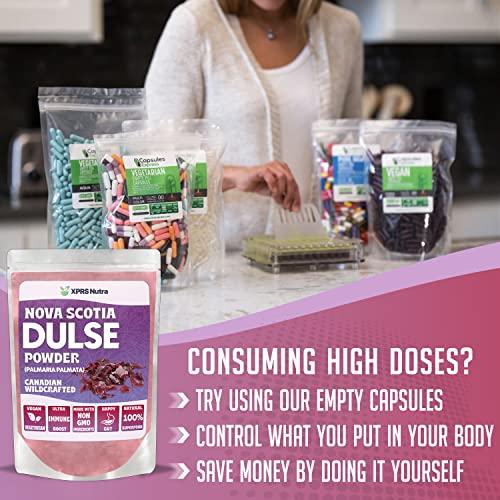 XPRS Nutra XPRS Nutra Dulse Powder (Palmaria Palmata) - Canadian Wildcrafted Nova Scotia Dulse Powder for Thyroid and Bones - Vegan Friendly Atlantic Dulse Powder (4 Ounce)