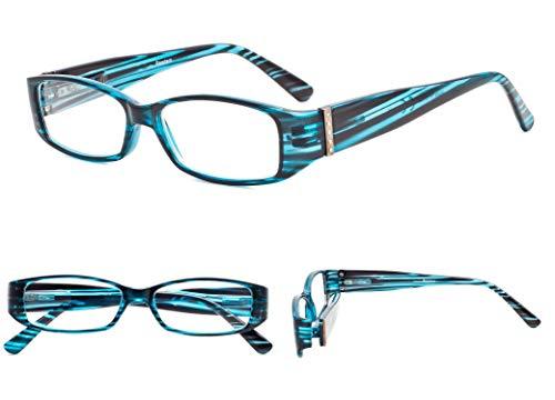 GUD GUD Reading Glasses Fashion 5-pack Rectangular Glasses Crystals Design Readers for Women +0.75