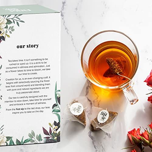 The Spice Hut Chamomile Dreams Tea Bags, Mint, Chamomile & Lemon Grass Herbal Tea, Non-Caffeinated, Natural Flavors, No Artificials, Stress Relief - 16 Cups | The Spice Hut, First Sip of Tea