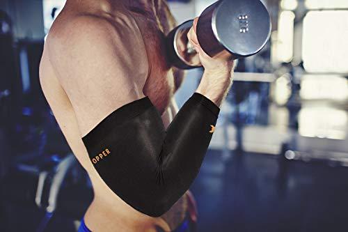 THX4COPPER THX4COPPER Elbow Compression Sleeve(2 Pieces) - Copper Infused Support -Guaranteed Recovery Copper Elbow Brace-Idea for Workouts, Sports, Golfers, Tennis Elbow, Arthritis, Tendonitis (XX-Large)