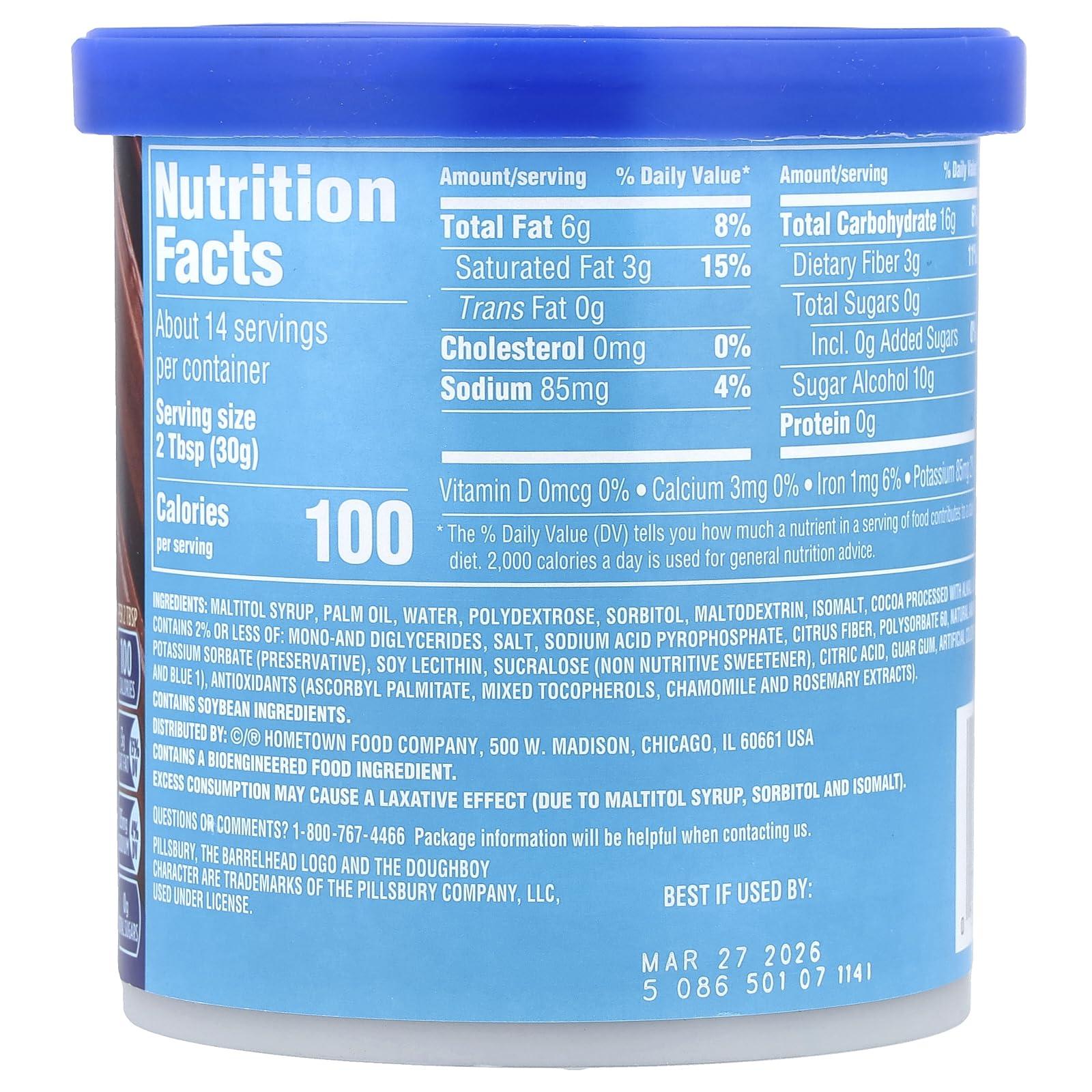 Pillsbury Pillsbury Creamy Supreme Sugar Free Chocolate Fudge Flavored Frosting, 15 Ounce