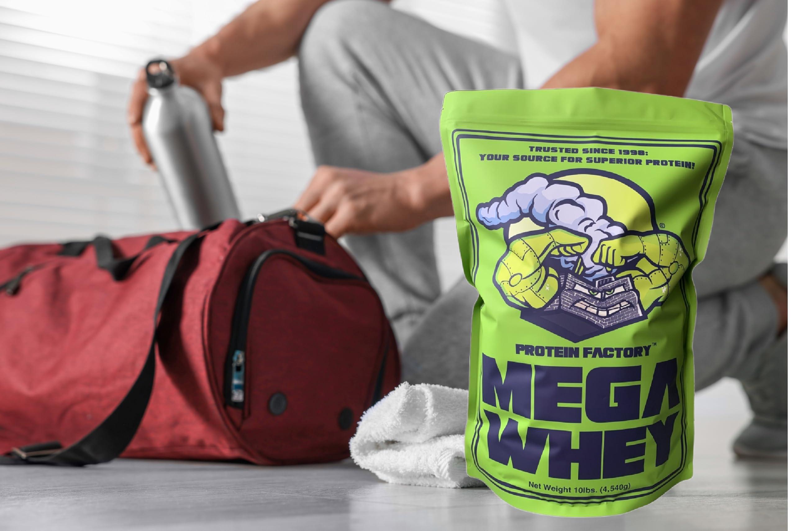 Proteinfactory Protein Factory Unflavored Whey Protein Powder 10lb Pack - 25g of Protein with BCAA & Glutamine for Muscle Gain - Low Fat/Plain - 140 Servings - Ideal Flavorless Supplement for Fitness and Nutrition