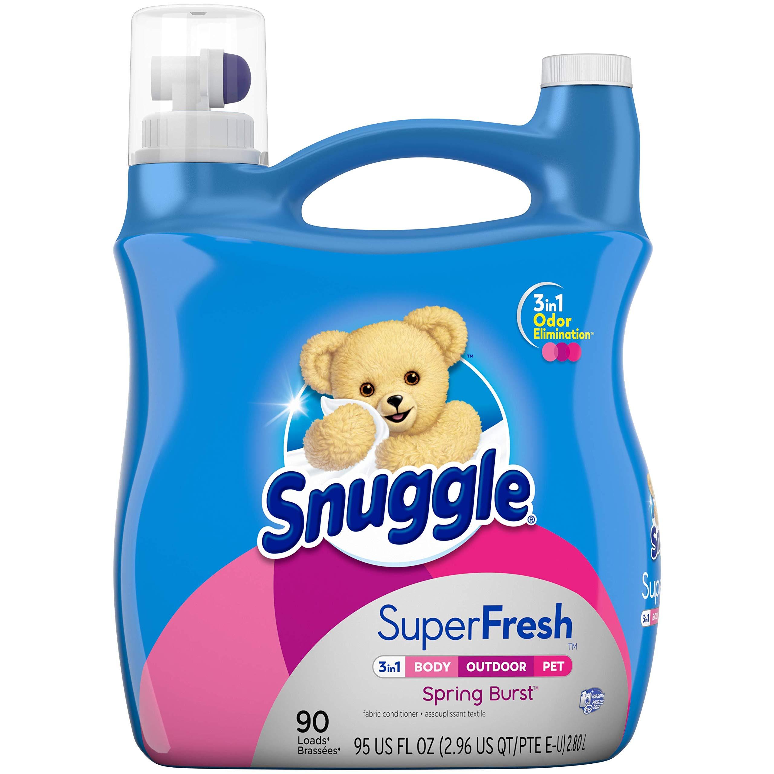 Snuggle Snuggle Plus Super Fresh Liquid Spring Burst Fabric Softener, 95 Fluid Ounce