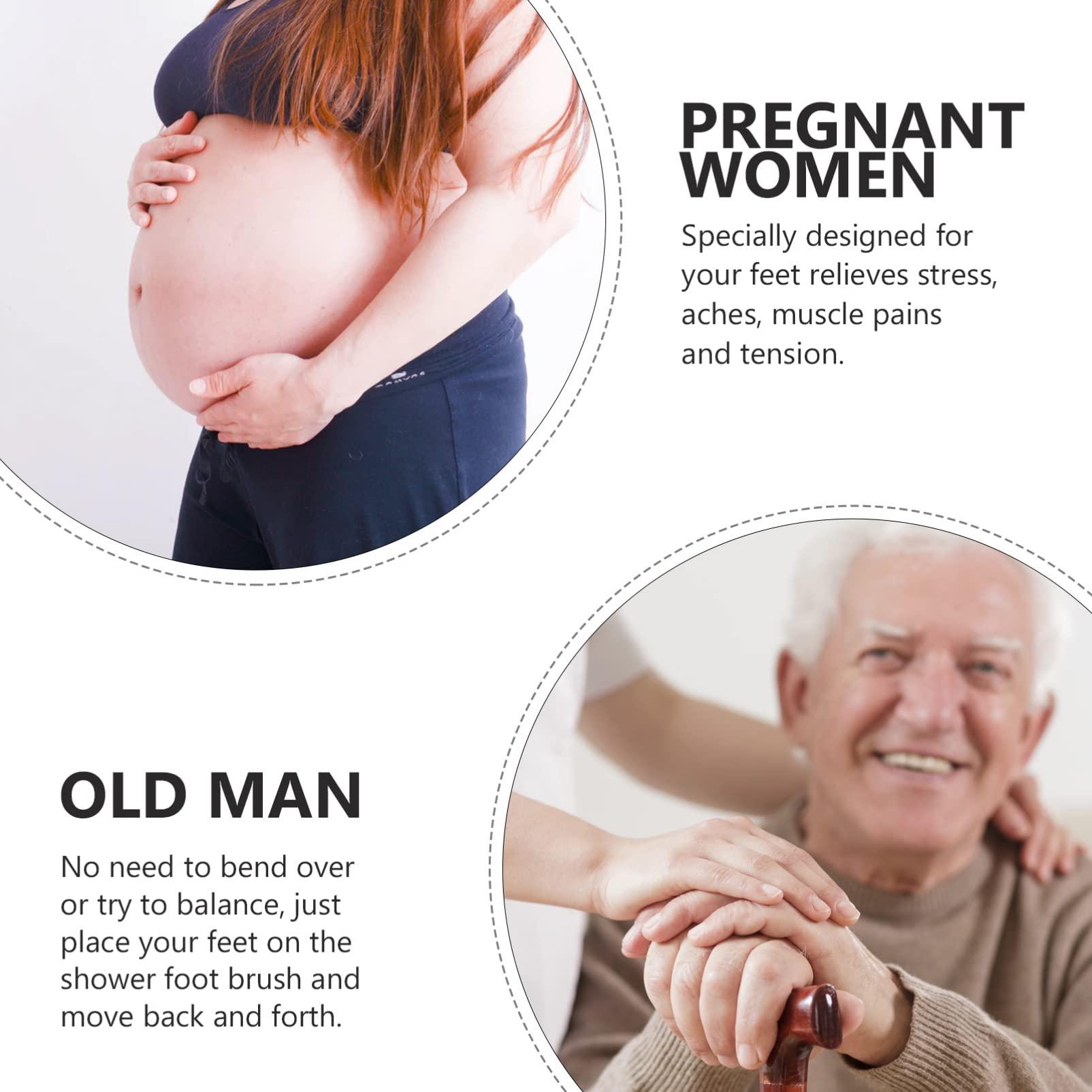 Mobestech 1pc Silicone Foot Brush Shower Foot Scrubber Bathroom Non-skid Foot Scrubber Back Massage Pads Bathroom Massage Pad Silicone Massage Mat Foot Brush Cleaner Foot Cleaner Back Brush