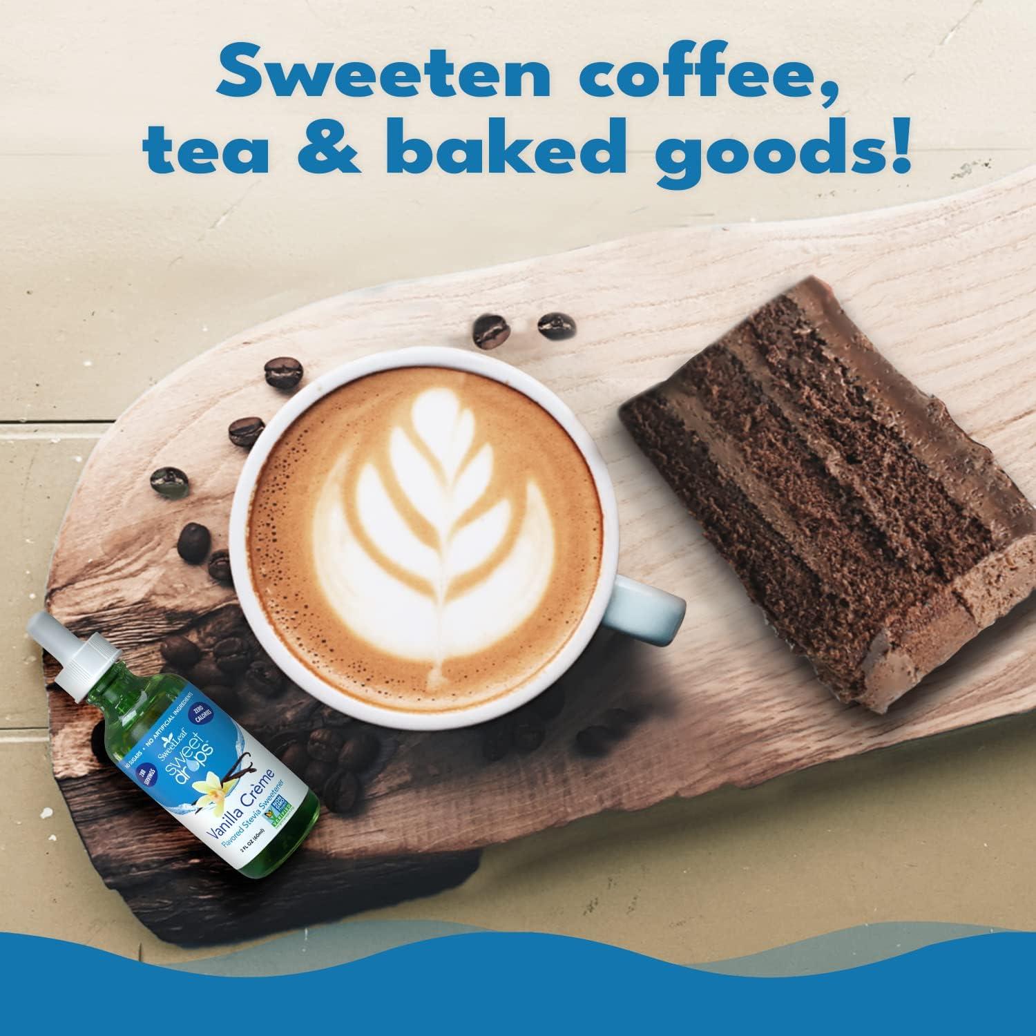 Sweet Drops SweetLeaf Sweet Drops - Flavored Stevia Liquid Sweetener, Organic Stevia Extract, Zero Calorie, Keto Friendly, Non GMO, Natural Flavor, Sugar Alternative - Vanilla Creme, 2 Fl Oz (Pack of 3)