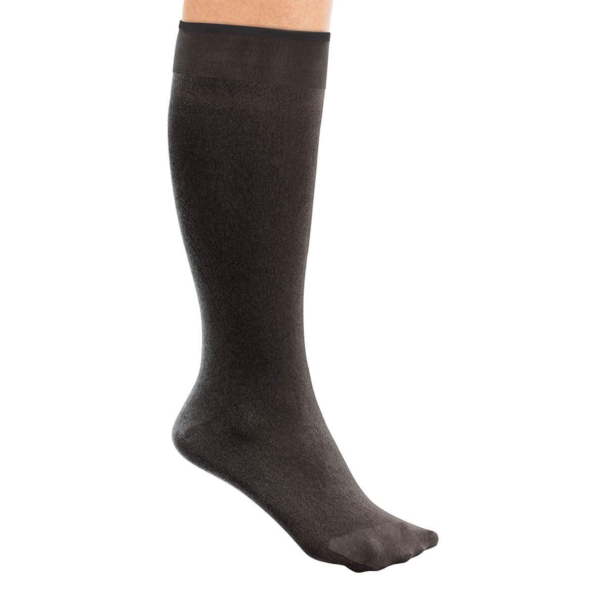 Dream Products Dream Products Non-Run Compression Stockings, Knee High, Regular (fits 5\'2\"-5\'6\"/100-150 lbs), Black, 1 Pair