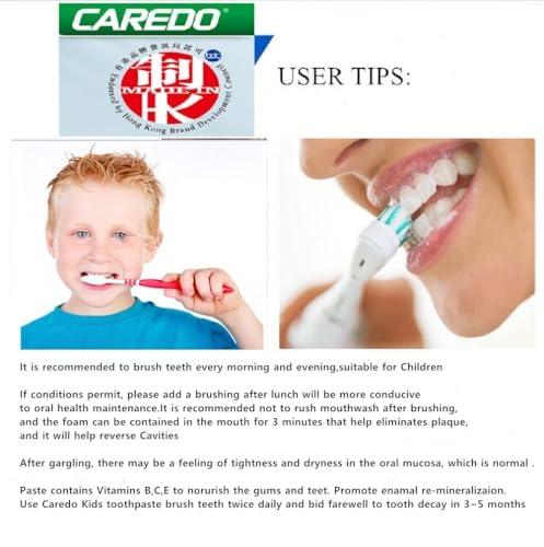 CAREDO Kids Hydroxyapatite Toothpaste for Reversing Cavities, Fluoride-Free Home Cavity Repair, Safe Toddler & Baby Toothpaste for Enamel Repair, Tooth Decay Repair Remineralizing Treatment Fruity 1Tube