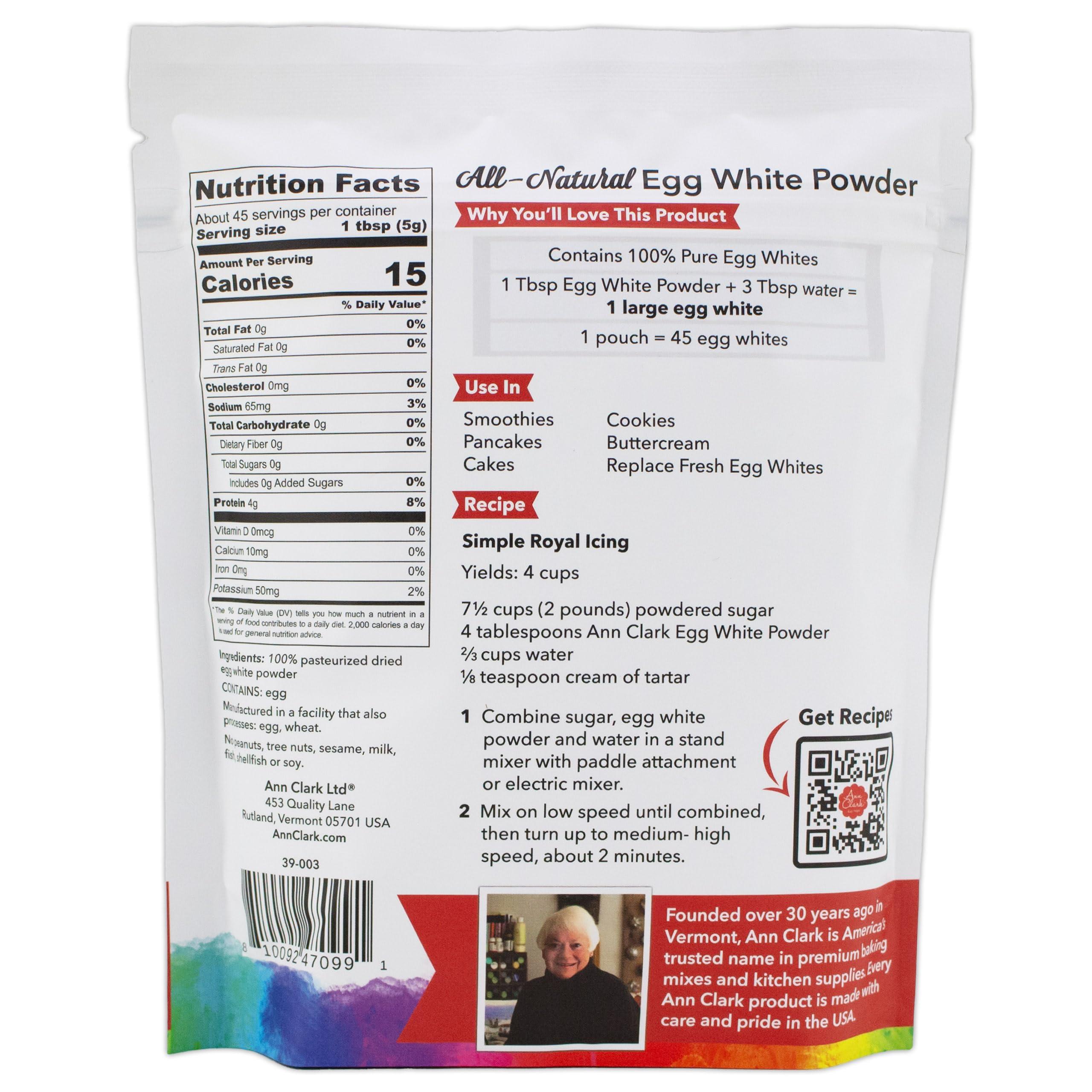 Ann Clark Cookie Cutters Ann Clark All Natural 100% Egg White Powder Made in USA, 8 oz.