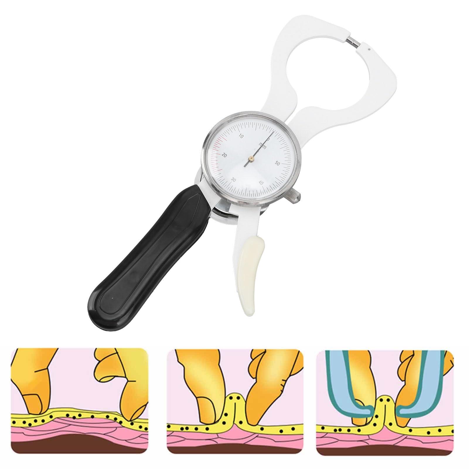 HURRISE Skinfold Body Fat Caliper Measuring Tool,Body Fat Caliper Tester for Monitoring BMI Fitness