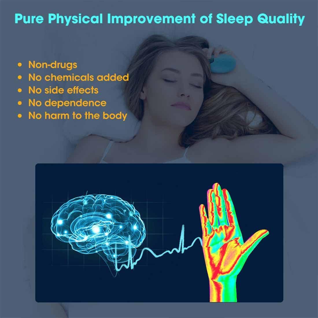 TSYIDUI Neurocontrol Handheld Sleep Aid Device,Portable 2 Modes Sleep Devices,Relieve Insomnia Instrument,Sleep Instrument,Natural Sleep Aid Device,Sleep Aid Machine for Pressure Anxiety Fast Asleep (Black)