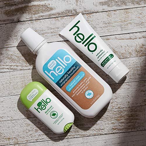 hello Hello Naturally Whitening Fluoride Toothpaste, Farm Grown Mint, Vegan, SLS Free, Gluten Free, Peroxide Free, 4.7 Ounce (Pack of 4)