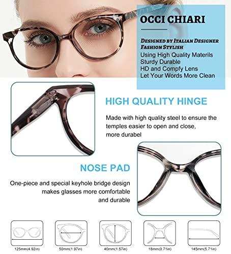 OCCI CHIARI OCCI CHIARI Bifocal Reading Glasses with Clear Top,Blue Light Blocking Readers Women 1.0 1.5 2.0 2.5 3.0 3.5(300+ Demi)