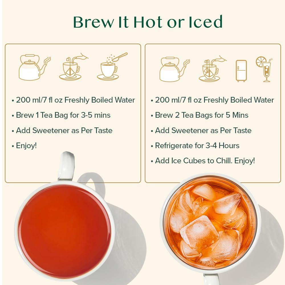 VAHDAM VAHDAM, Darjeeling Black Tea Bags (100 Count) High Caffeine, Non GMO, Gluten Free | Smooth & Sweet Tea With Distinguished Fruity Notes | Full Bodied