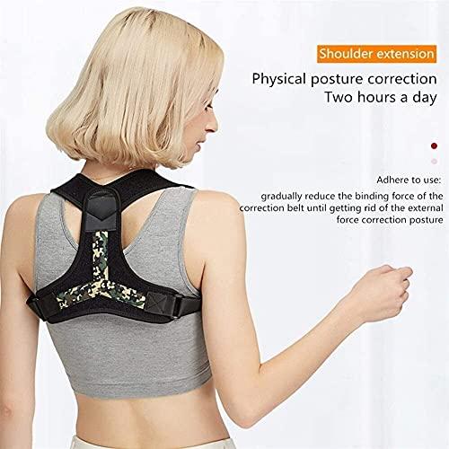 SJHY SJHY Posture Corrector Men Women Brace Shoulder Back Support Belt Medical Clavicle Therapy Lumbar Posture Correction Back Posture (Color : Black)