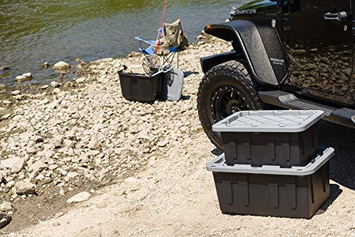 ECOstorage ECOstorage 4427EBKDC.02 Box Tough Recycled Plastic Storage Container, 27 Gallon, Black, 2 Count