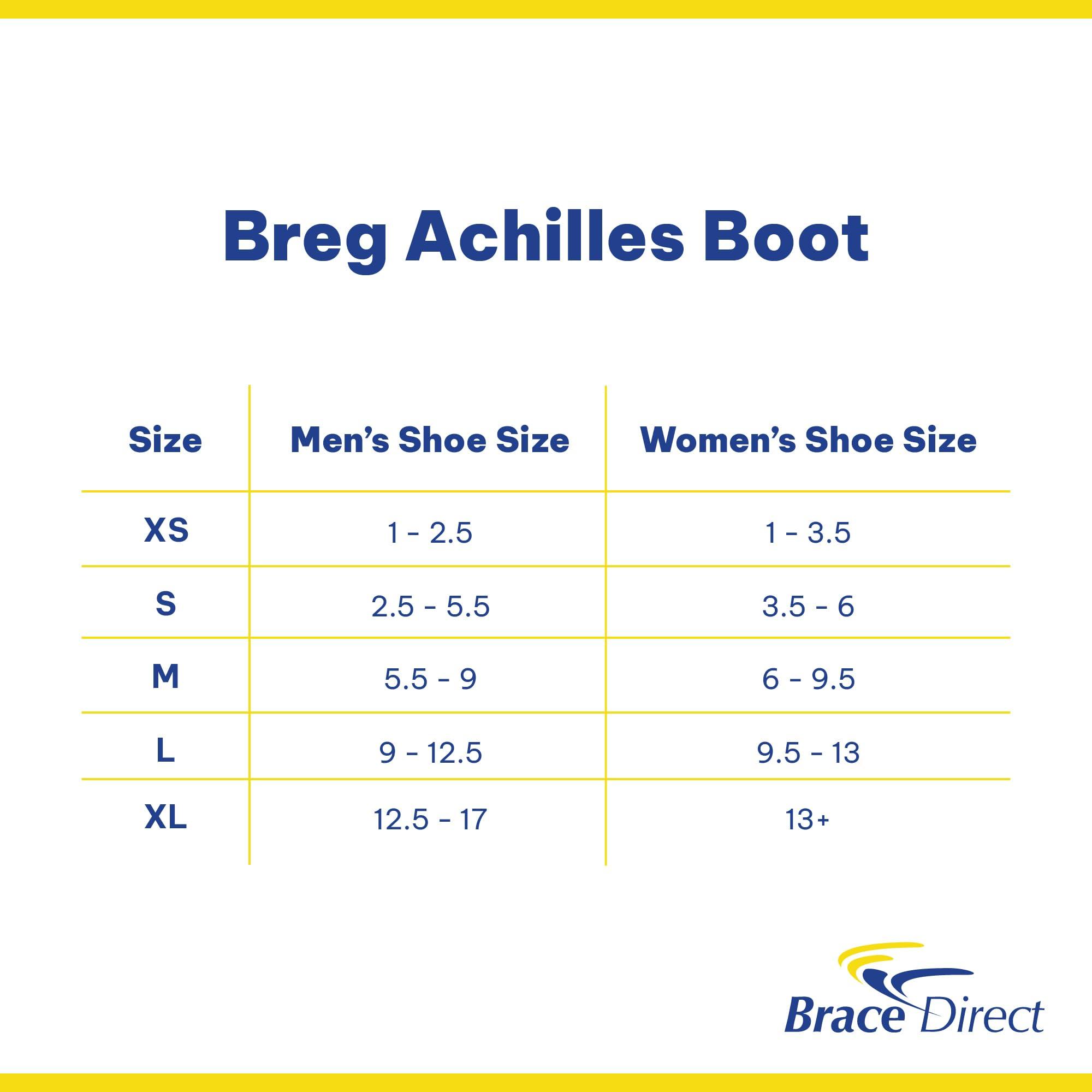 Breg Breg Tall Achilles Air Boot with Heel Wedges for Recovery Support by Brace Direct, M