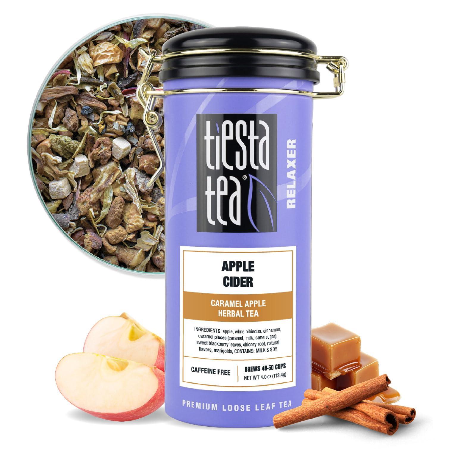 Tiesta Tea Tiesta Tea - Apple Cider | Loose Leaf | Caramel Apple Herbal Tea | Blend | Non-Caffeinated | Makes Hot or Iced Up to 40-50 Cups | 4oz Refillable Tin