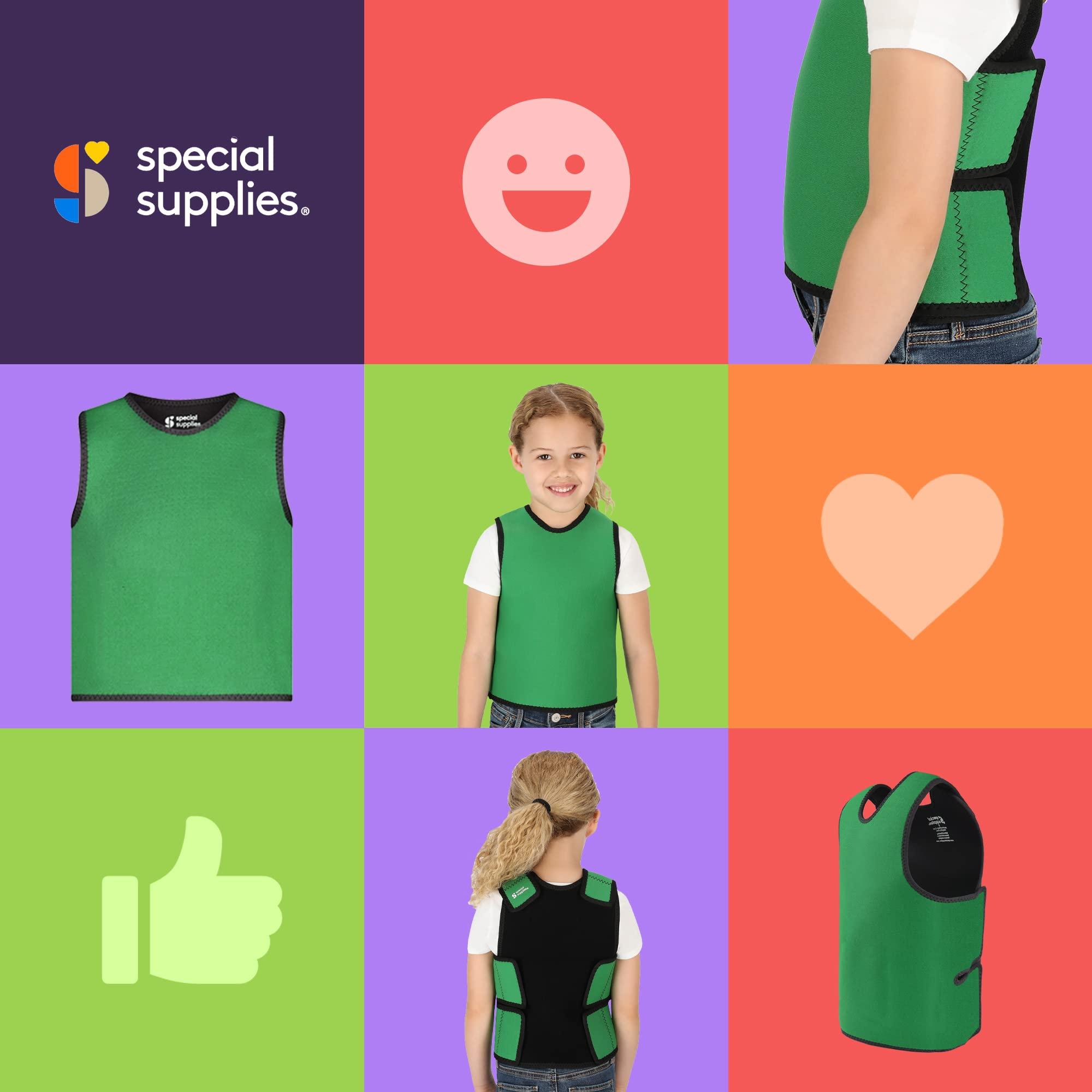 Special Supplies Special Supplies Sensory Compression Vest Deep Pressure Comfort (Green, X-Small)