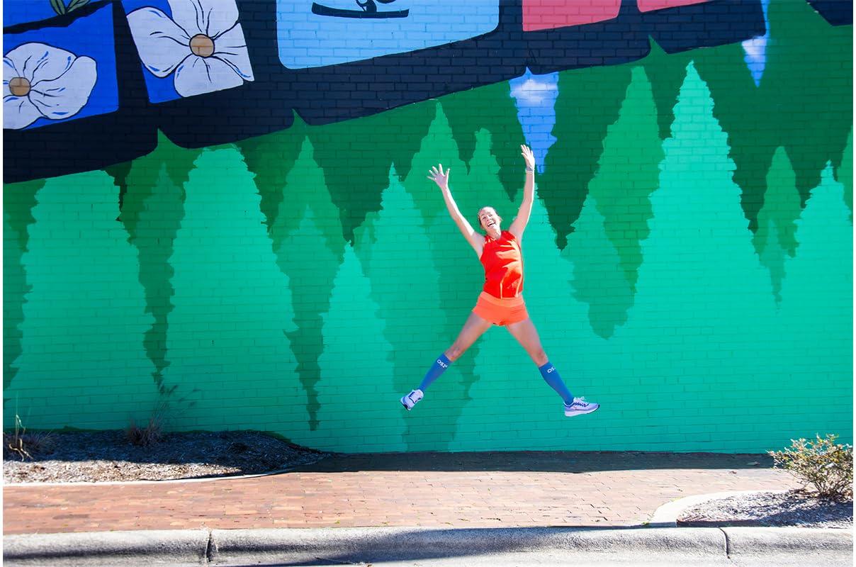 OS1st OS1st FS4 Compression Bracing Plantar Fasciitis Socks relives heel pain, improves circulation and overal foot health (US, Alpha, Large, Regular, Regular, Steel Blue)