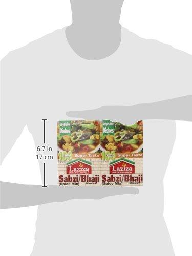 Laziza Laziza Sabzi Bhujia (vegetable) Masala, 100-Gram Boxes (Pack of 6)