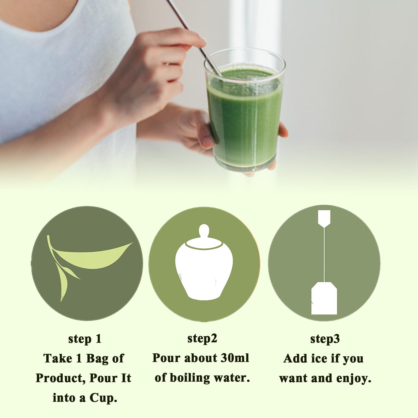 MONKPEAR MONKPEAR Naveta Barley Grass Powder 100% Pure & Organic, 1Box/20Bags Organic Barley Grass Powder, Naveta Pure Organic Barley, Easy to Use Easy to Carry (3Box)