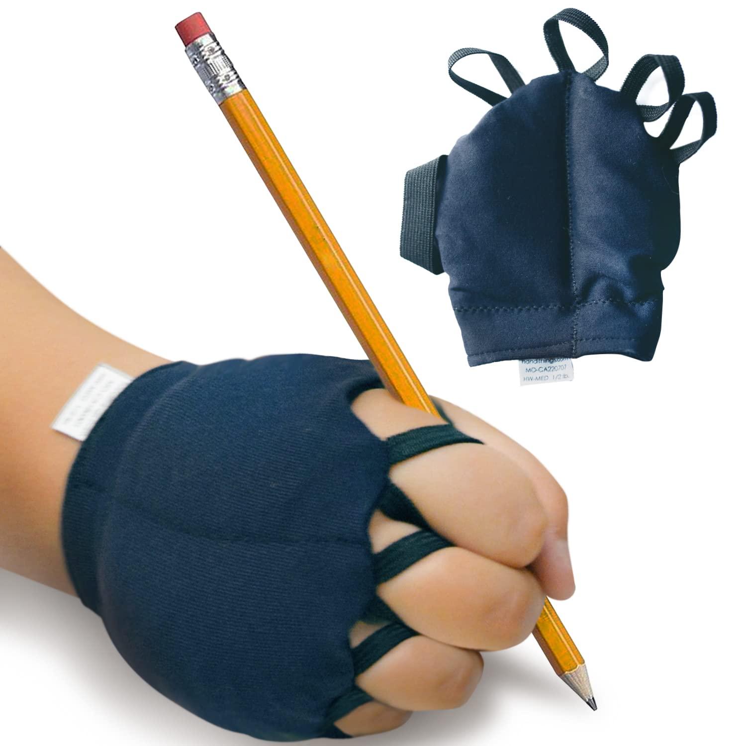 HandiThings Handithings Comfortable Hand Weight for Essential Tremor Control, Shaky Hands, Physical/Occupational Therapy, Fine Motor Skills, Writing Stability & Strengthening - PROUDLY HAND MADE IN THE USA - (WORKS FOR RIGHT OR LEFT HAND)-(X-SMALL, 1/4lb.)
