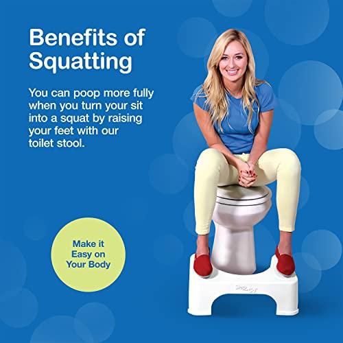 Step and Go LLC Step and Go Toilet Stool 7" - Bathroom Squat Stool