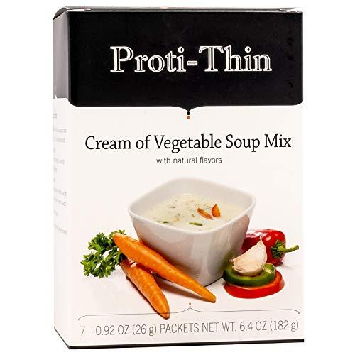 Proti-Thin Proti-Thin High Protein Cream of Vegetable Soup, Healthy Instant Diet Soup Mix, 15g Protein, Low Calorie, Low Carb, Low Fat, Gluten-Free, KETO Friendly, Ideal Protein Compatible 1 Pack of 7 Servings