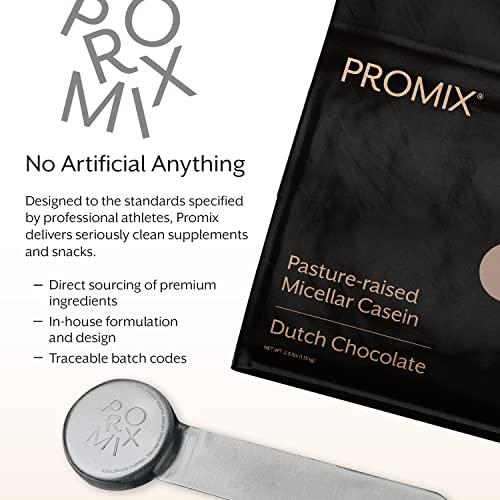ProMix Nutrition Promix Casein Protein Powder, Chocolate - 2.5lb Bulk - Grass-Fed & 100% All Natural - Slow & Sustained Recovery ­Post Workout Fitness - Shakes, Smoothies, Baking & Cooking Recipes - Gluten-Free