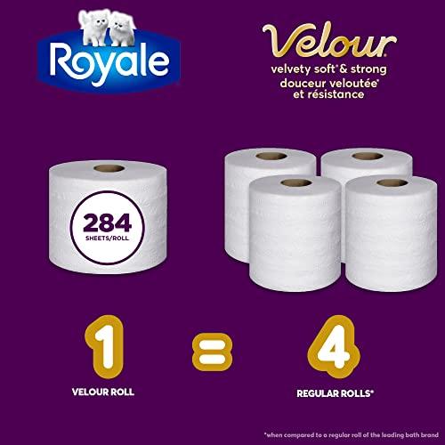 Royale 2 Ply Mega Plus Velour Toilet Paper - 284 Sheets, 12 Rolls