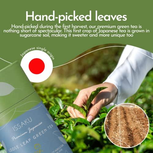JAPANESE GREEN TEA CO. HARVESTED WITH IN JAPAN Issaku, Gokuzyo Aracha and Teabag Tea Set from Japanese Green Tea Co – Premium Japanese Green Tea Assortment – Non-GMO, Delicate Flavor - Ideal for Tea Lovers