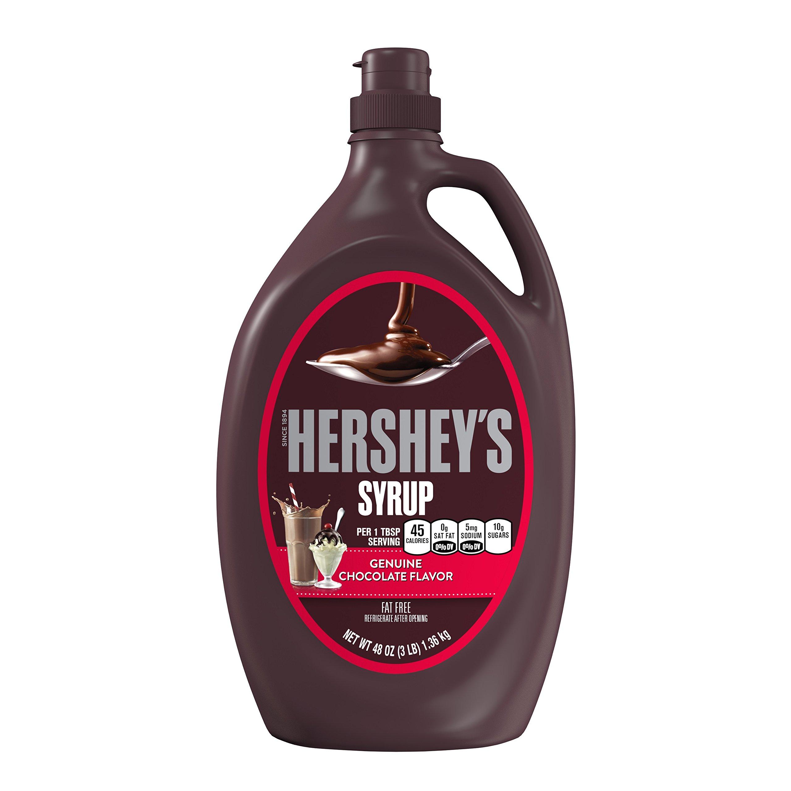 HERSHEY'S HERSHEY'S Syrup, Chocolate, Dessert Topping/Beverage Syrup, Gluten-Free, 48 Ounce (Pack of 12)