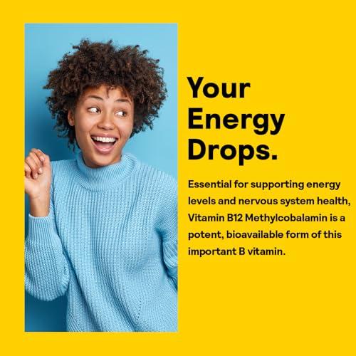 Nature's Life NATURE\'S LIFE B12 Drops 5000 mcg - Vitamin B12 Methylcobalamin - Liquid B12 Supplement for Energy Metabolism, Nerve Function and Red Blood Cell Support  Natural Mixed Berry, Sugar Free, 200 Serv, 4oz