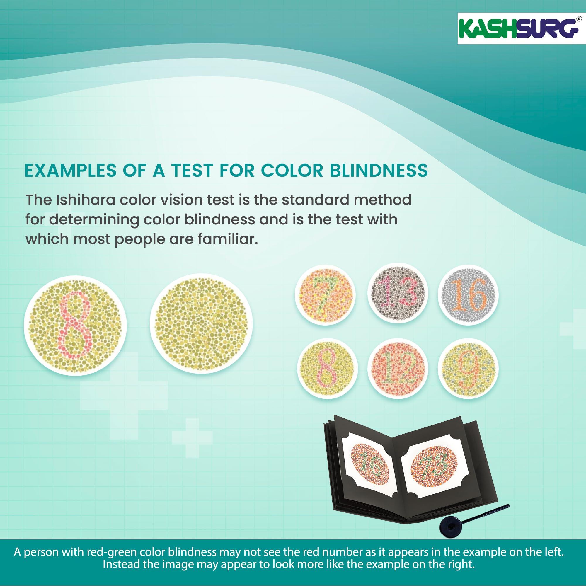 KANEHARA Ishihara Test Chart Books for Color Deficiency 38 Plates with User Manual and One Eye Occluder by KASHSURG
