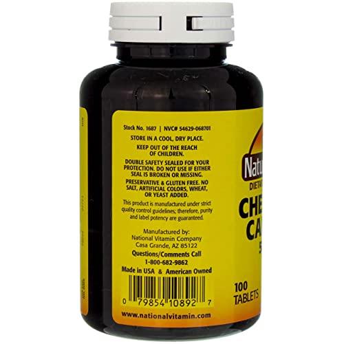 Nature's Blend Nature's Blend Chewable Calcium 500 mg, 100 Tablets (Pack of 5)