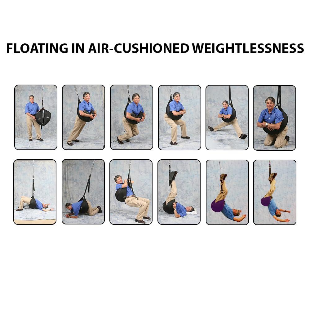 Back Bubble Back Bubble Deluxe Model with Chin-up Bar for Suspension. Portable Spinal Decompression, Back Stretching, Back Traction, Lower Back Pain & Sciatic Relief, Patents Pending