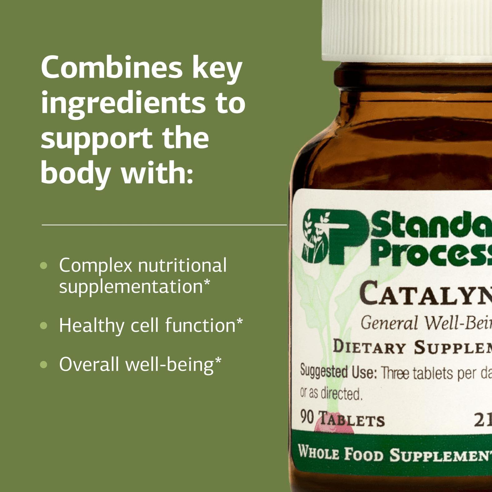 Standard Process Inc. Standard Process Catalyn - Whole-Food Based Foundational Support for General Wellbeing with Vitamins D, C, A & B6, Thiamine, Riboflavin, Magnesium Citrate & More - 90 Tablets