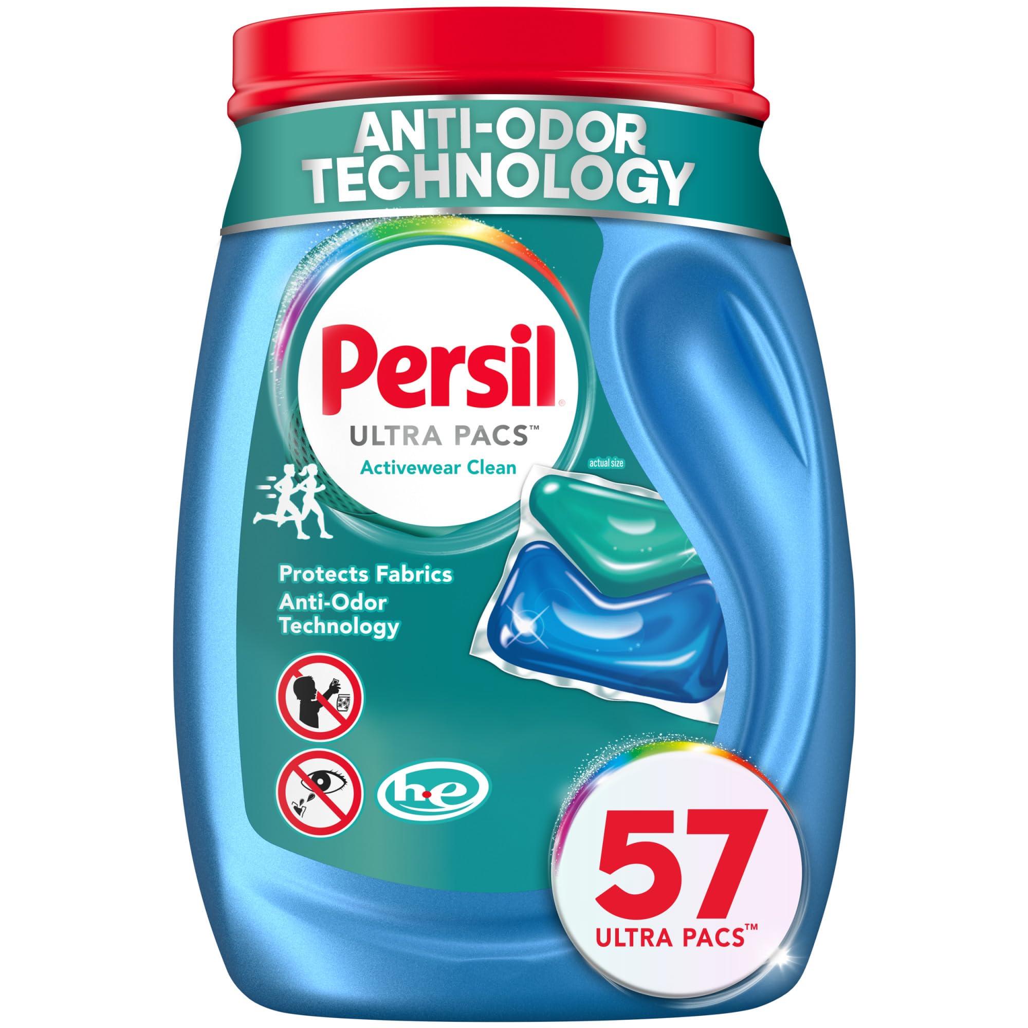 Persil Persil Ultra Pacs Activewear Clean Laundry Detergent, 57 count