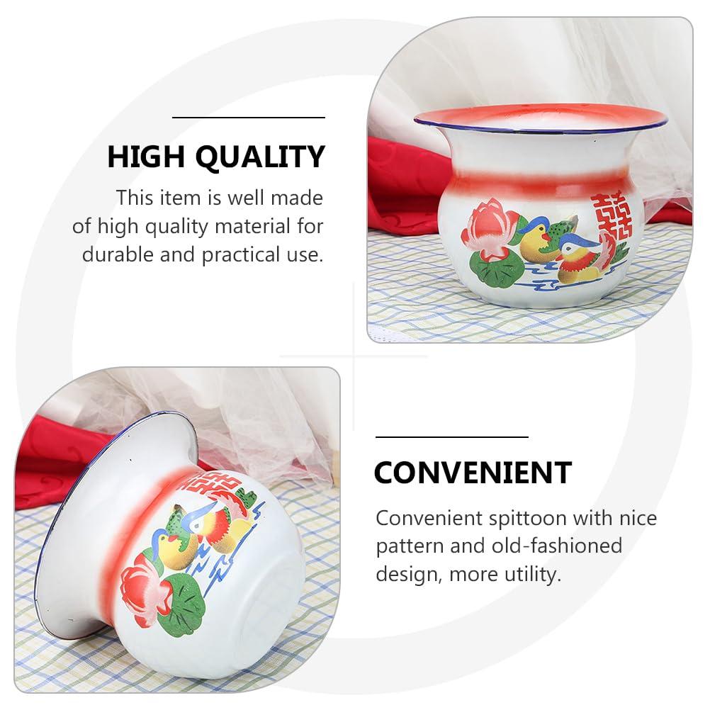 INOOMP INOOMP 1pc Spittoon Seat Urinal Night Time Pee Pot Portable Urinals Pee Bucket Urinal Bottle Urinal Cup Travel Urinal for Kids Adult Urine Pot Enamel Chew Indoor Basin Child