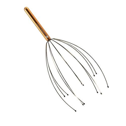 Body Back Body Back Scalp Massager, Head Scratcher, Manual Head Massager for Stress Relief, Relaxing Scalp Scratcher, Tingler for Gentle Hair Stimulation (Gold)
