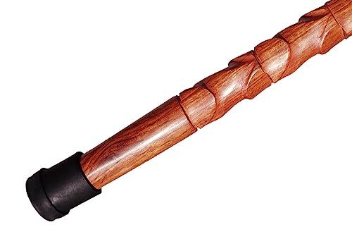 Stark Export House Walking Cane Rosewood Designer Wooden Walking Stick with Nickel Brass Handle Gift for Men and Women 37 inch Brown DTHW