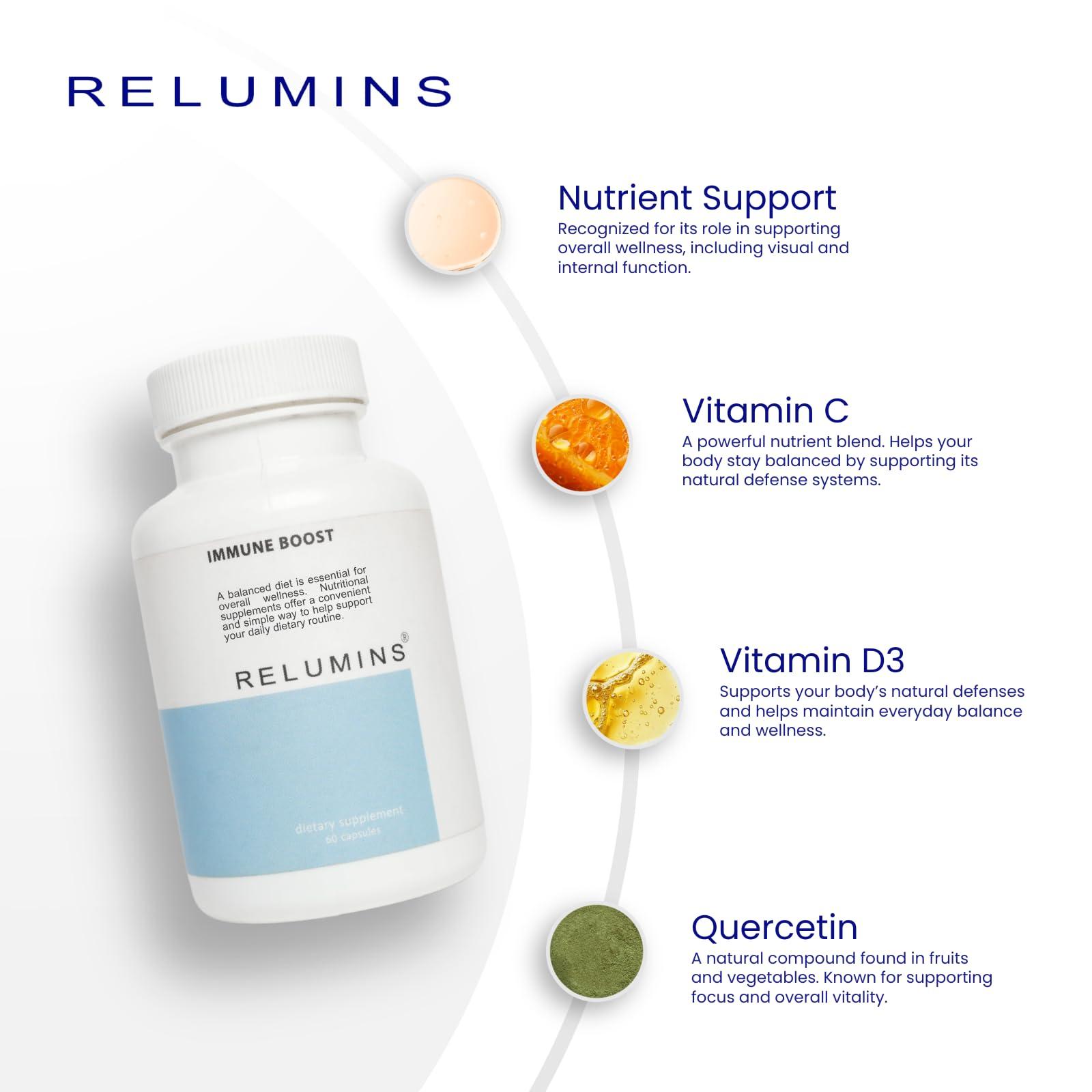 Relumins Relumins Immune Boost - an Original Immune System Support Formula - 60 Capsules