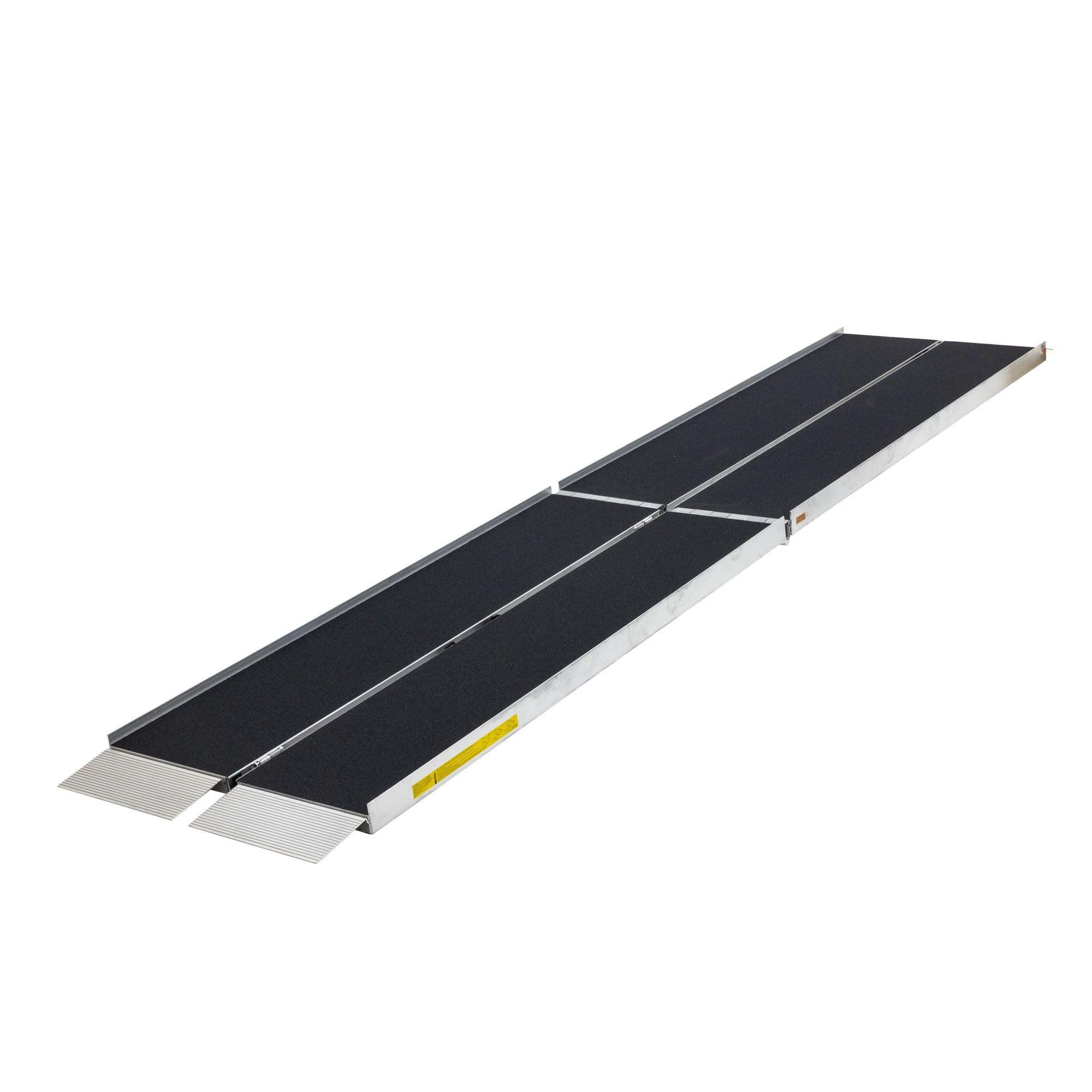 Rage Powersports Silver Spring 12' L Aluminum Multi-Fold Wheelchair Ramp with Grit Coat Surface -600 lb. Weight Capacity