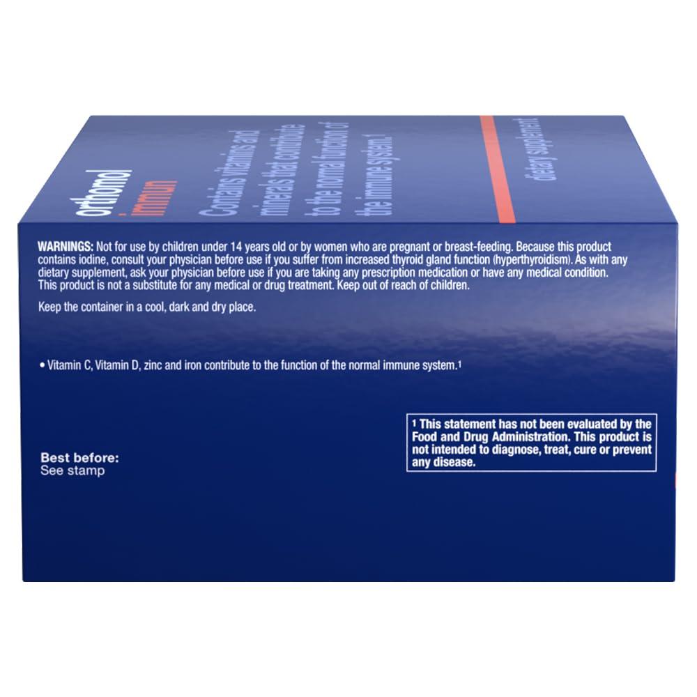 Orthomol Orthomol Immun Tablet and Capsule, Immune Support Supplement, 30-Day Supply, Vitamins A, B, C, D, E, Zinc, Iodine