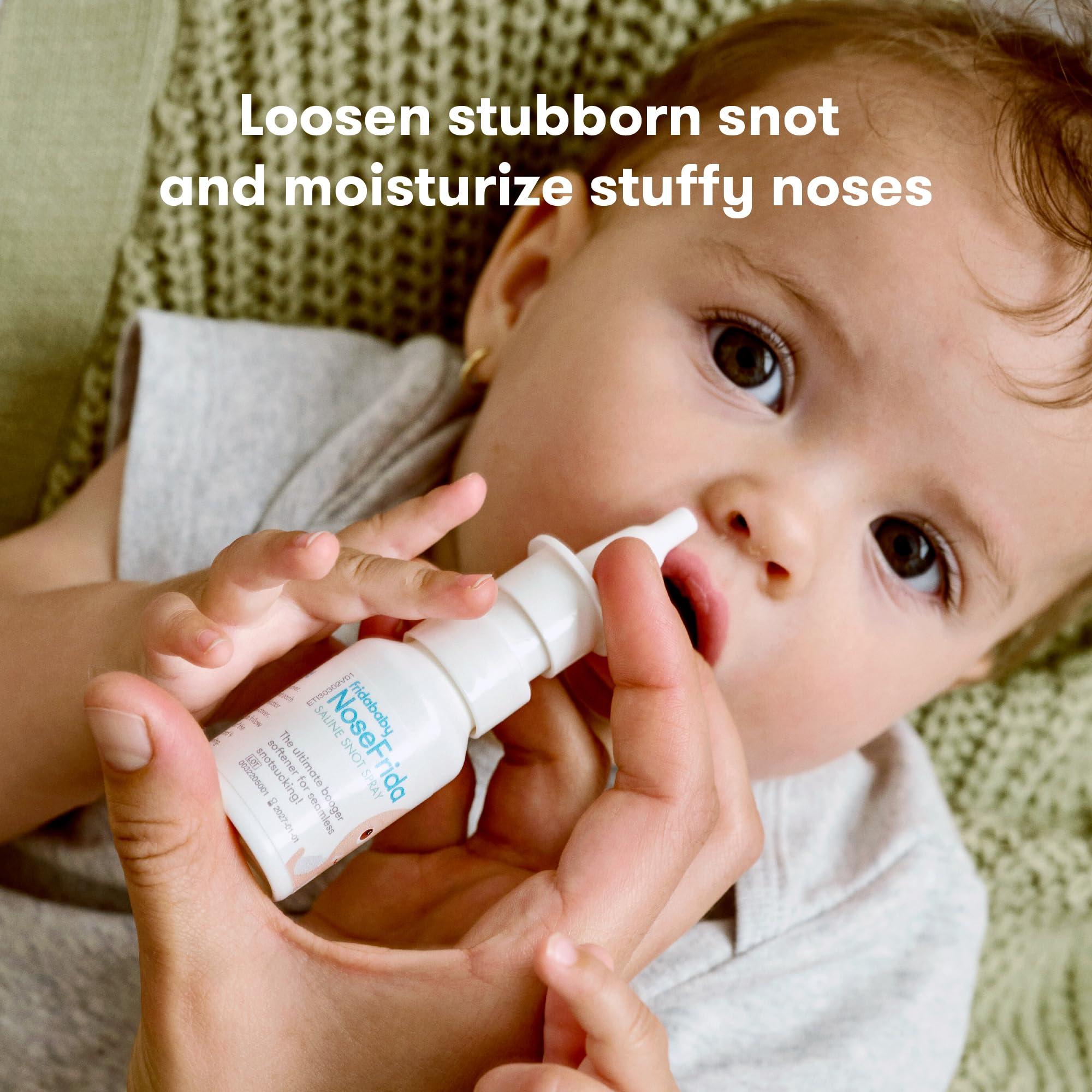 Frida Baby Frida Baby NoseFrida Saline Mist Spray, Baby Saline Nasal Spray, Nasal Spray Decongestant to Soften Nasal Passages, Baby Saline Spray for Congestion Relief, 0.68 fl.oz.