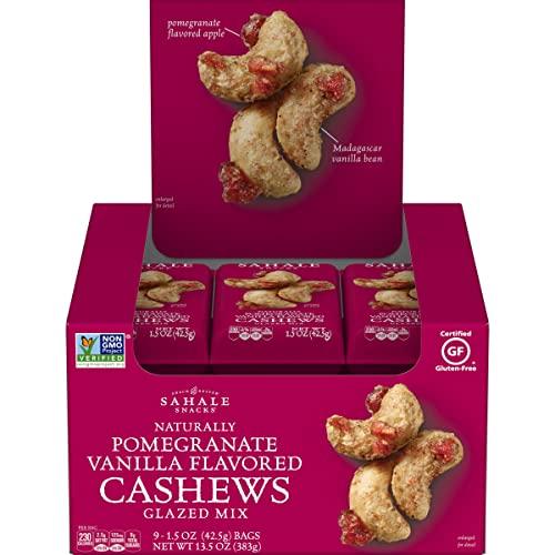 Sahale Snacks Sahale Snacks Pomegranate Vanilla Flavored Cashews Glazed Mix, 1.5 Ounce (Pack of 9)